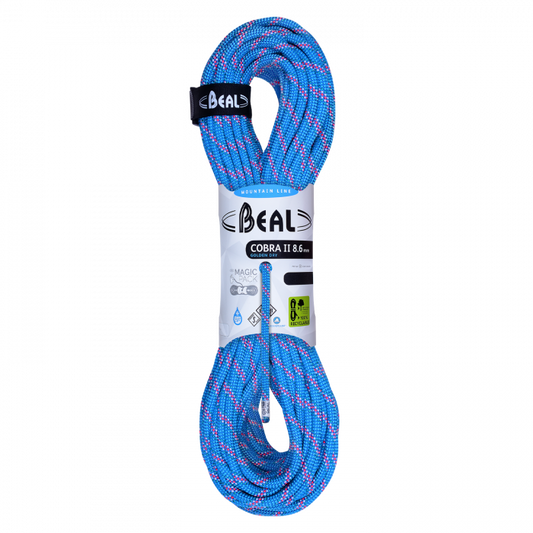 Beal Cobra II 8.6mm Unicore - Golden Dry Mountain Rope