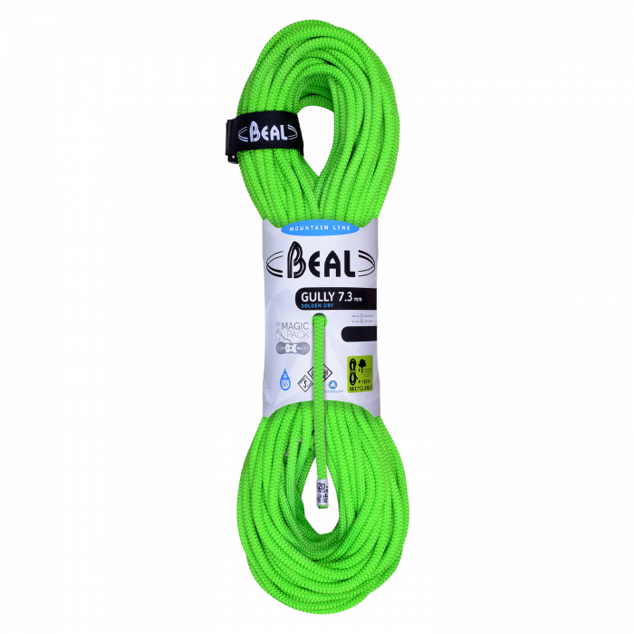 Beal Gully 7.3mm Unicore - Golden Dry Mountain Rope