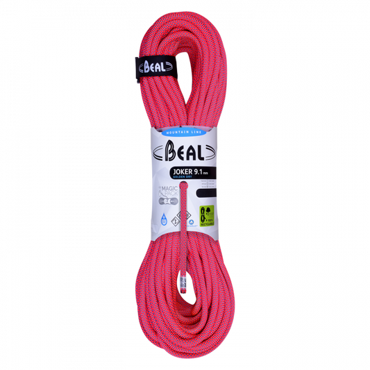 Beal Joker 9.1mm Unicore - Golden Dry Mountain Rope