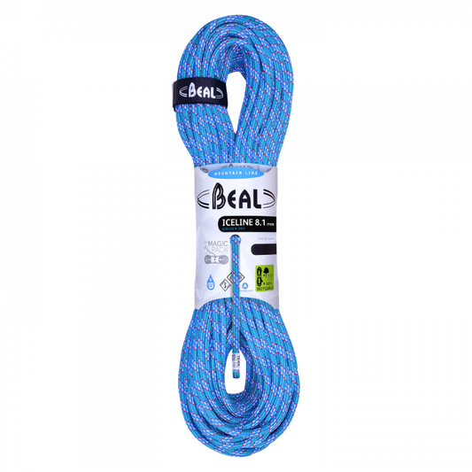 Beal Ice Line 8.1mm Unicore - Golden Dry Mountain Rope